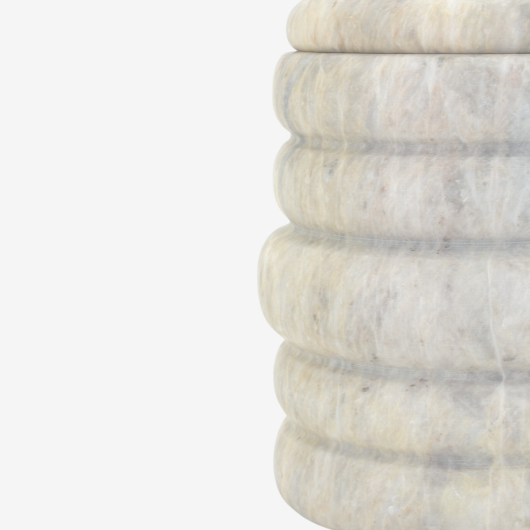 Nur Marble Urn (White)